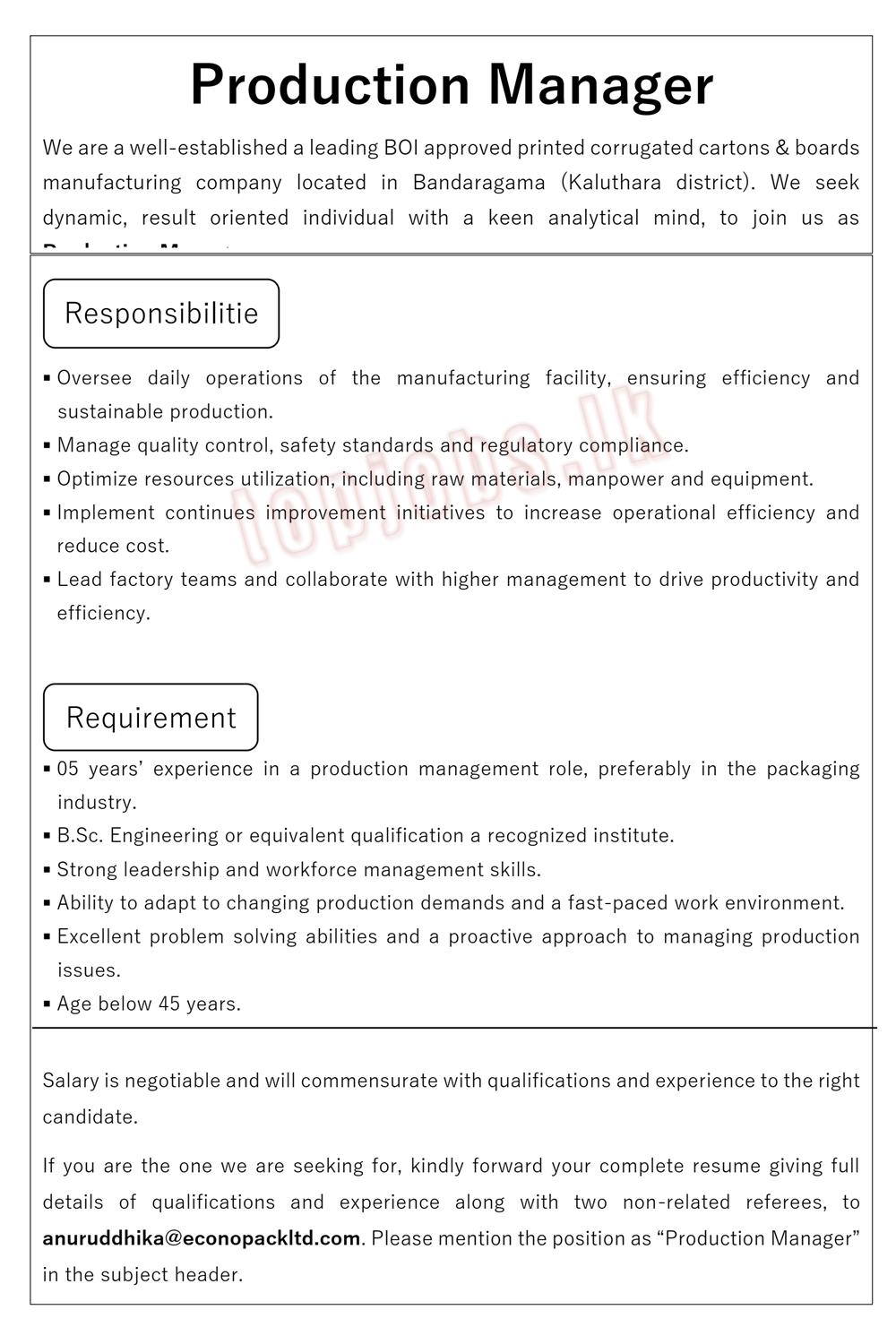 Company banner